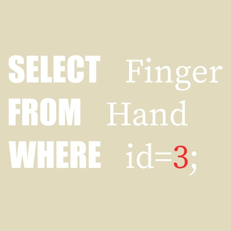 Hand Select Finger, Funny code. Coders Language