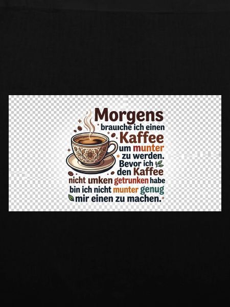 Kaffee Morgen Spruch Illustration