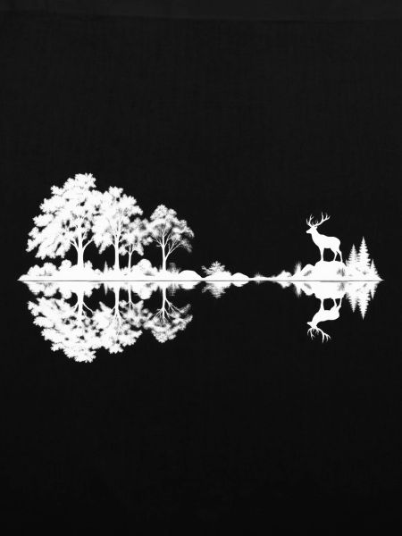 Nachtwald Spiegelung: Hirsch Brücke