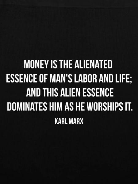Karl-Marx-Zitat über Geld