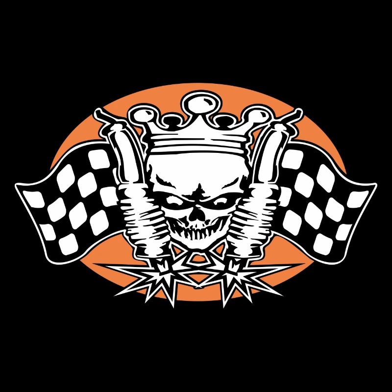 Drapeau de course Crâne
