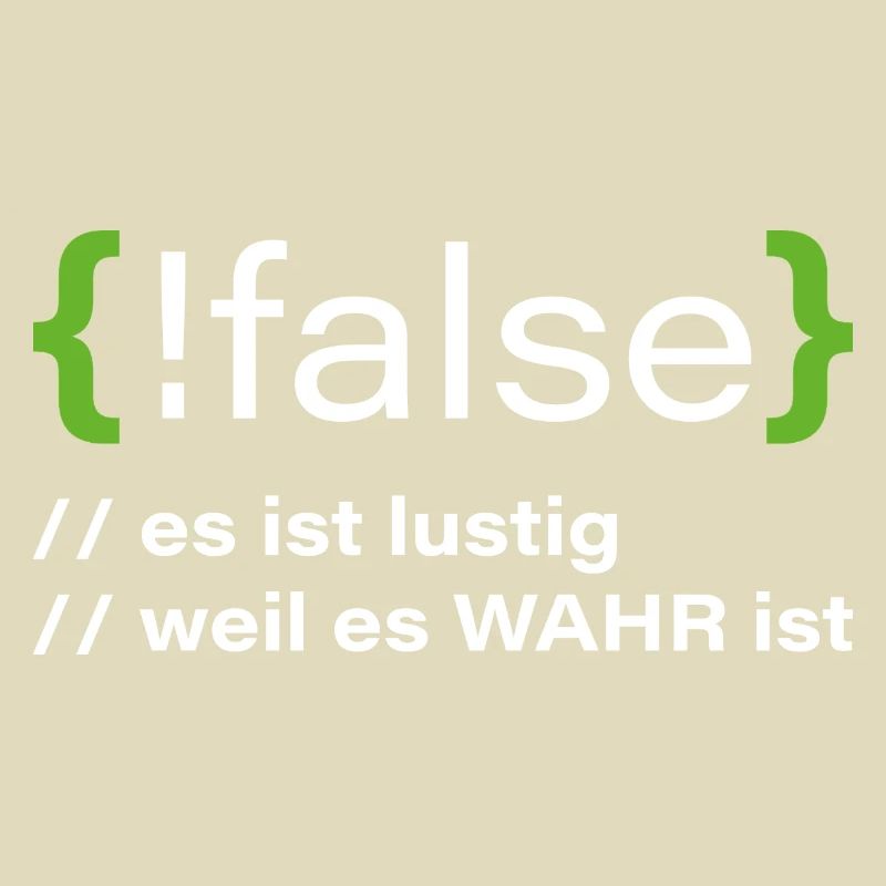 false - Lustiger Programmierer Spruch