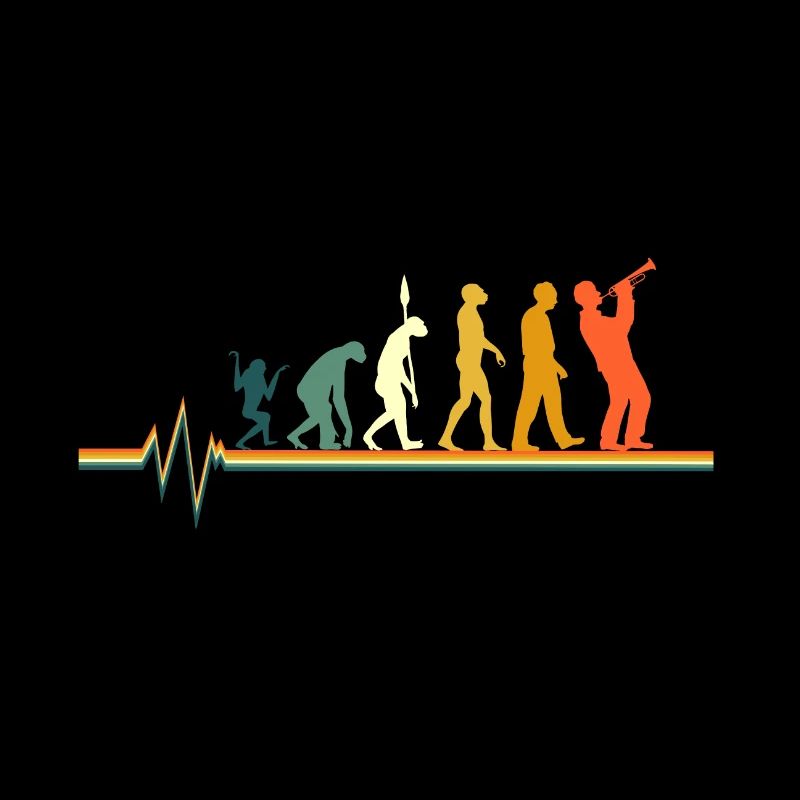 Trompete Herzschlag Evolution Instrument Geschenk