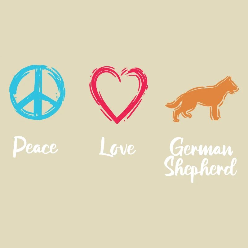 Frieden Liebe Schäferhund