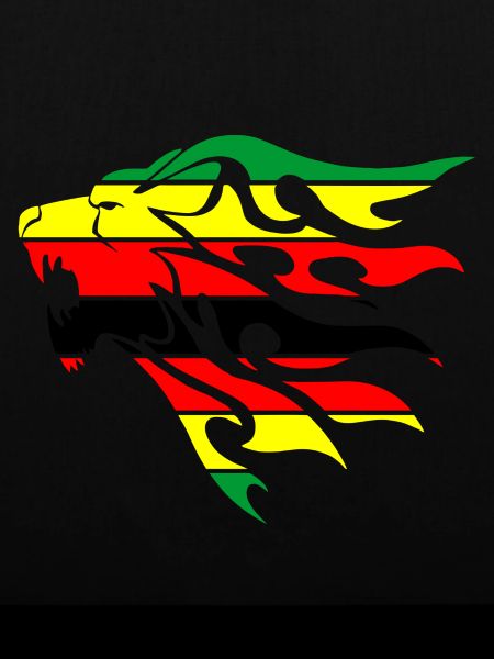 Simbabwe-Flagge Löwe