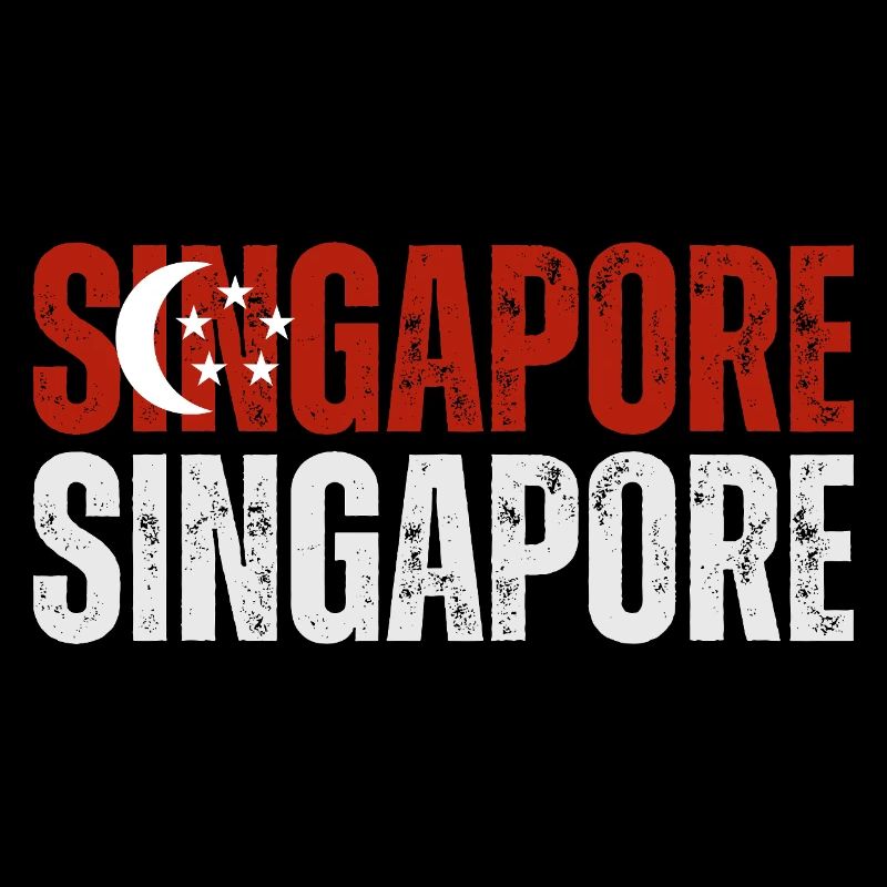 Drapeau de Singapour, j’aime Singapour