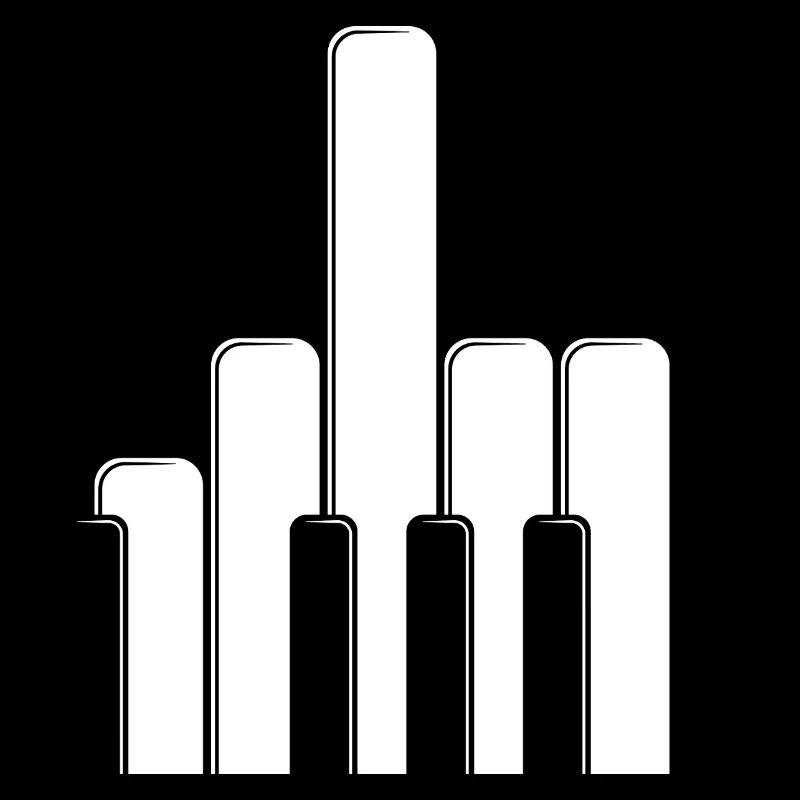 Klaviertasten Mittelfinger