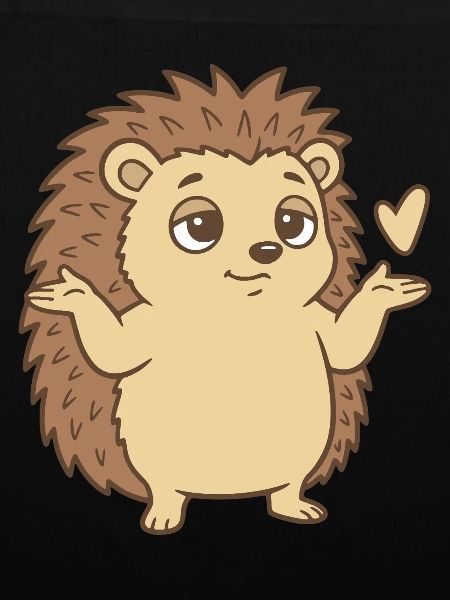 Igel Achselzucken Geste Herz