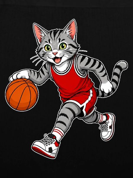 Basketball Katze – Dribbling Cat