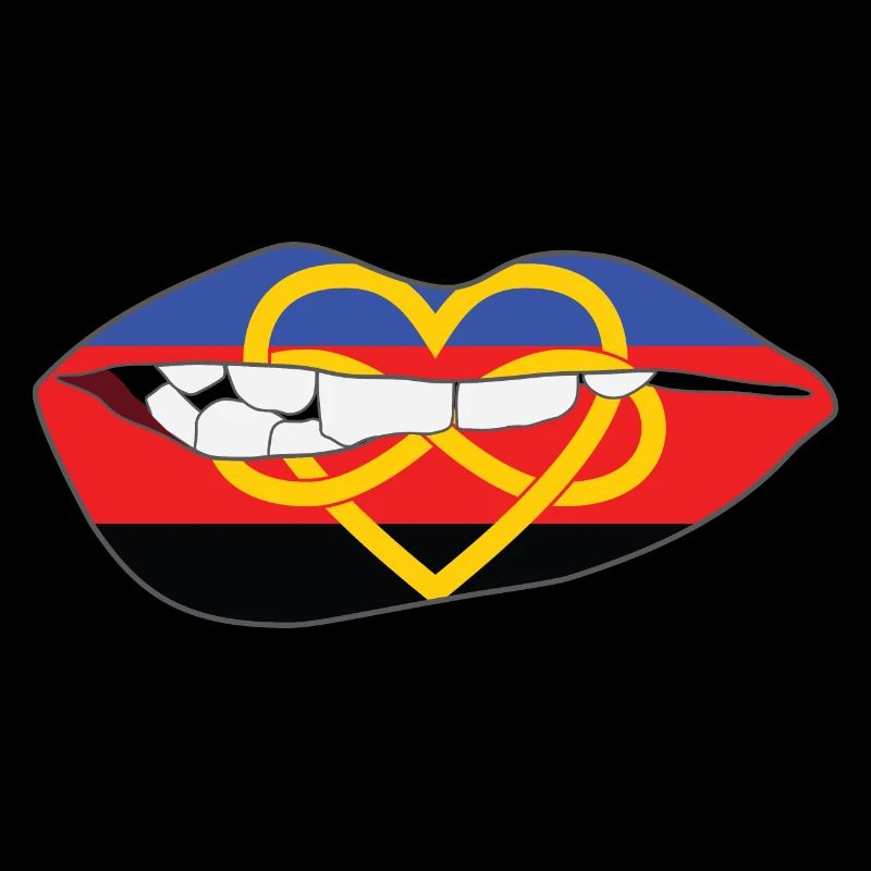 Biting Lips - Polyamory Flag