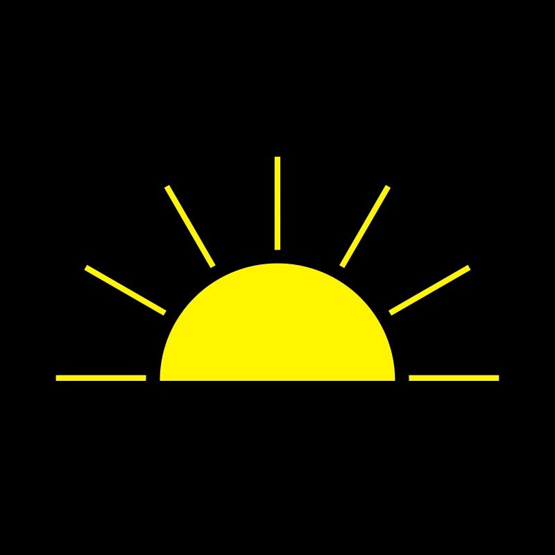 Rising or setting sun