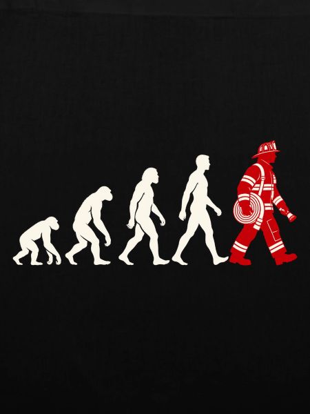 Evolution zum Feuerwehrmann mit Schlauch