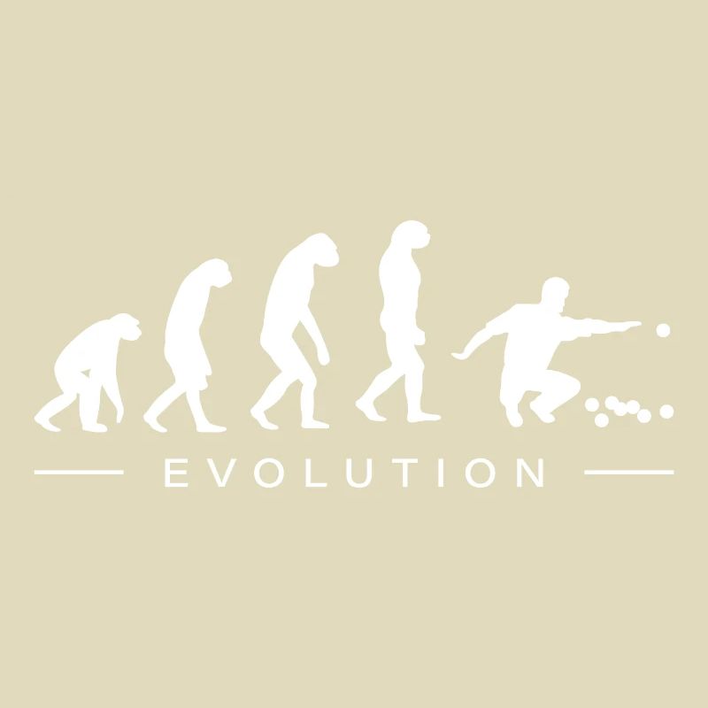 Boulespieler Pentanqué Evolution Entwicklung