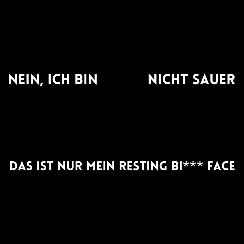 Nein, ich bin nicht sauer