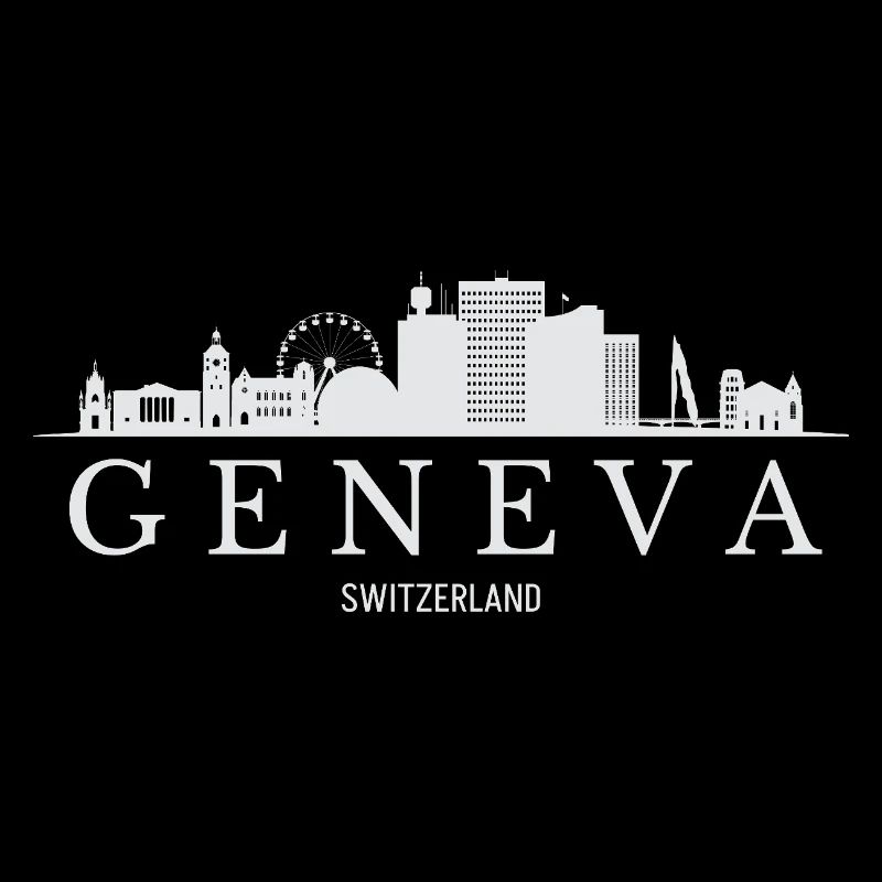 Genfer Skyline, Genf, Schweiz