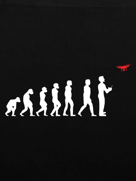 Evolution des Menschen Drohne Pilot