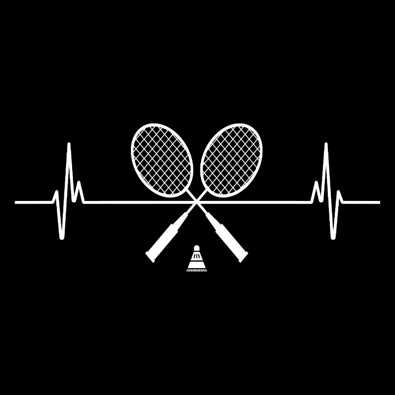 Tennis Racket Heart Rhythm Pattern