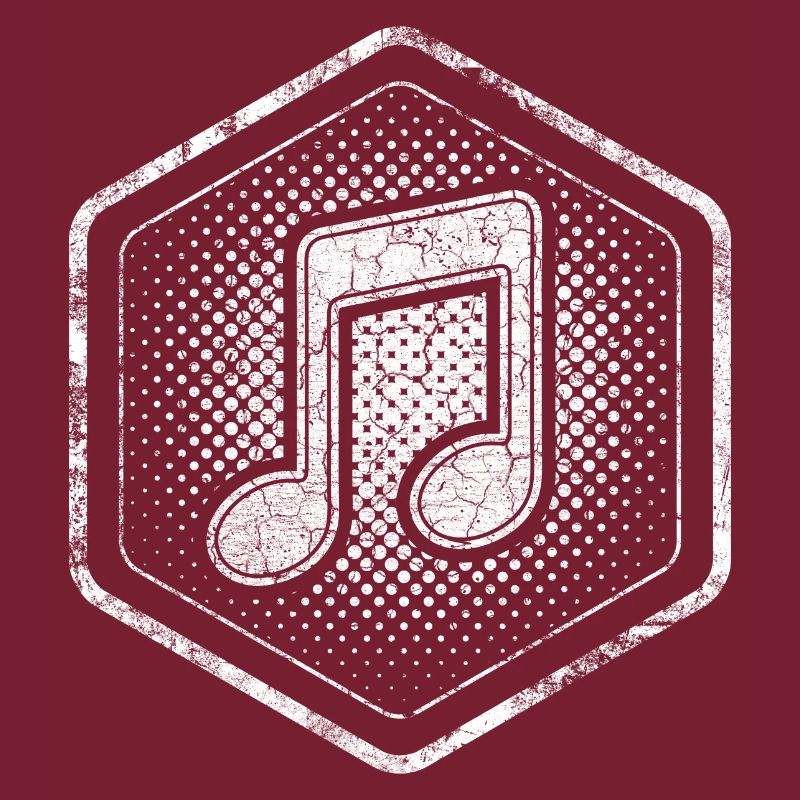 Note de musique Logo Hexagon avec effet cool