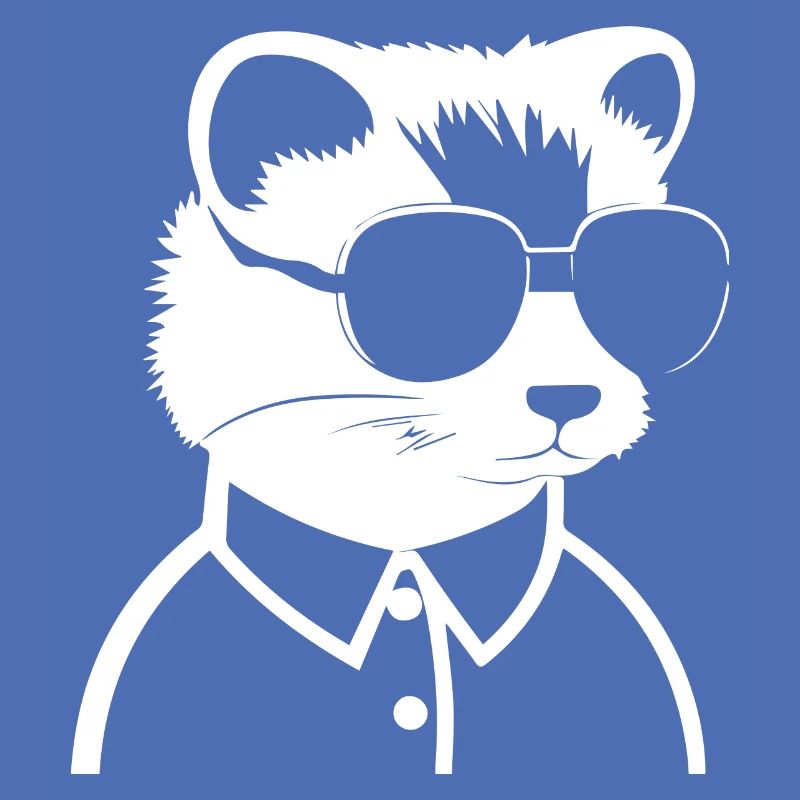 Frettchen mit Sonnenbrille Coole Frettchen