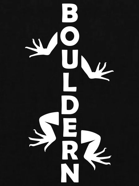 Bouldern, wie eine Echse