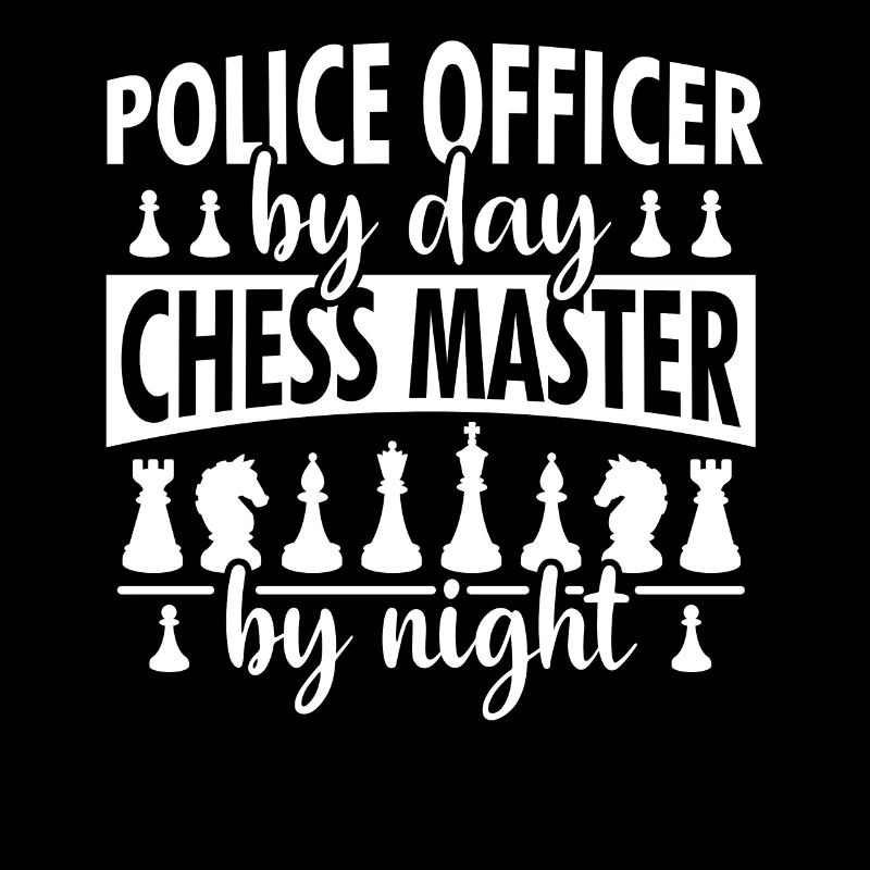 Chess player and policeman Playing chess