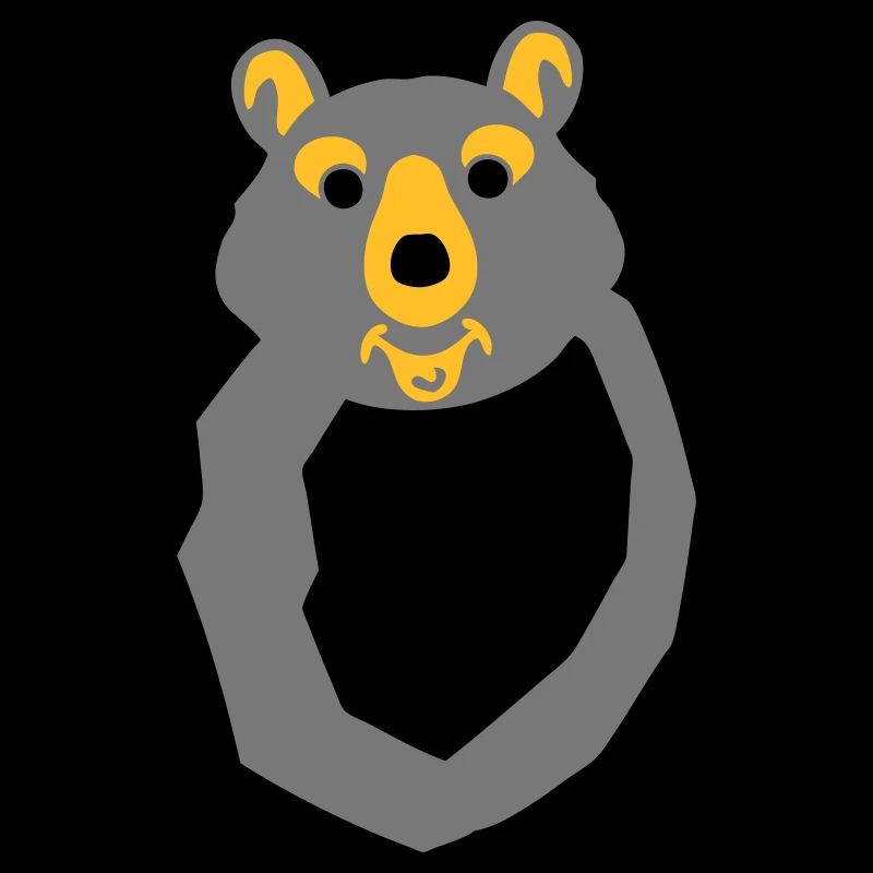 bear letter o drawing