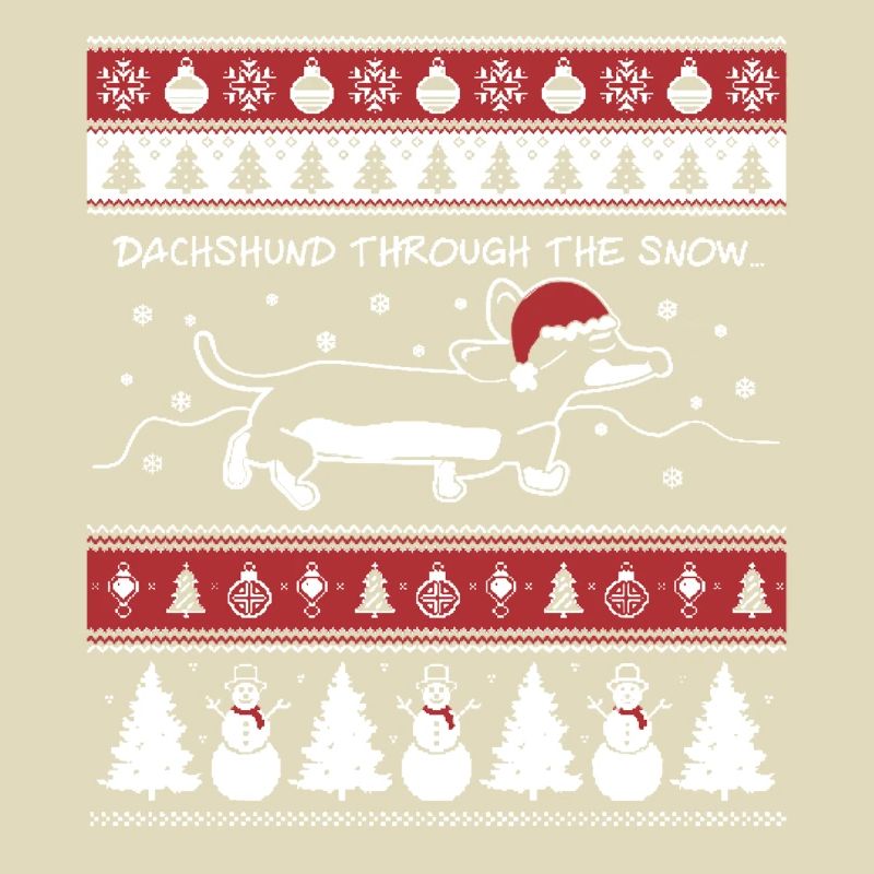 Dachshund Noël Ugly Pull de Noël
