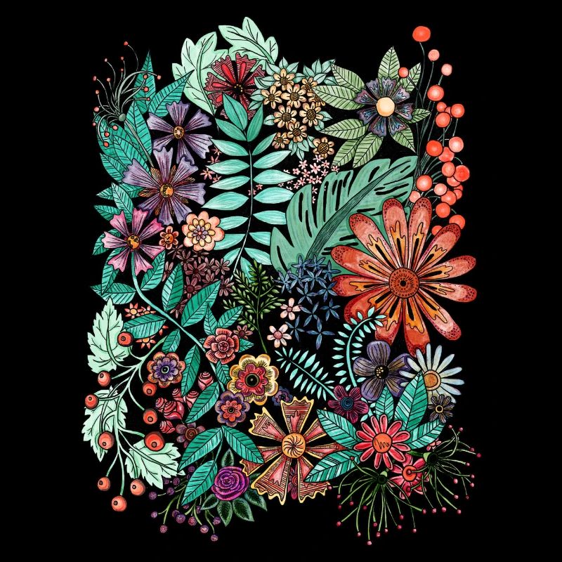 Fleurs et feuilles