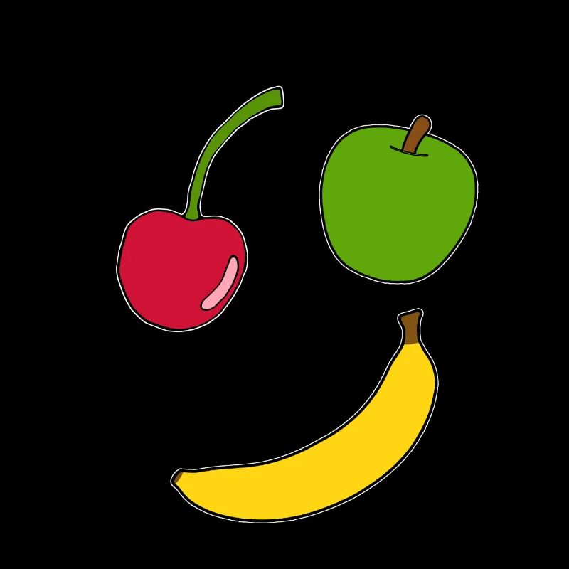 Obst, Früchte, Comic, Geschenkidee