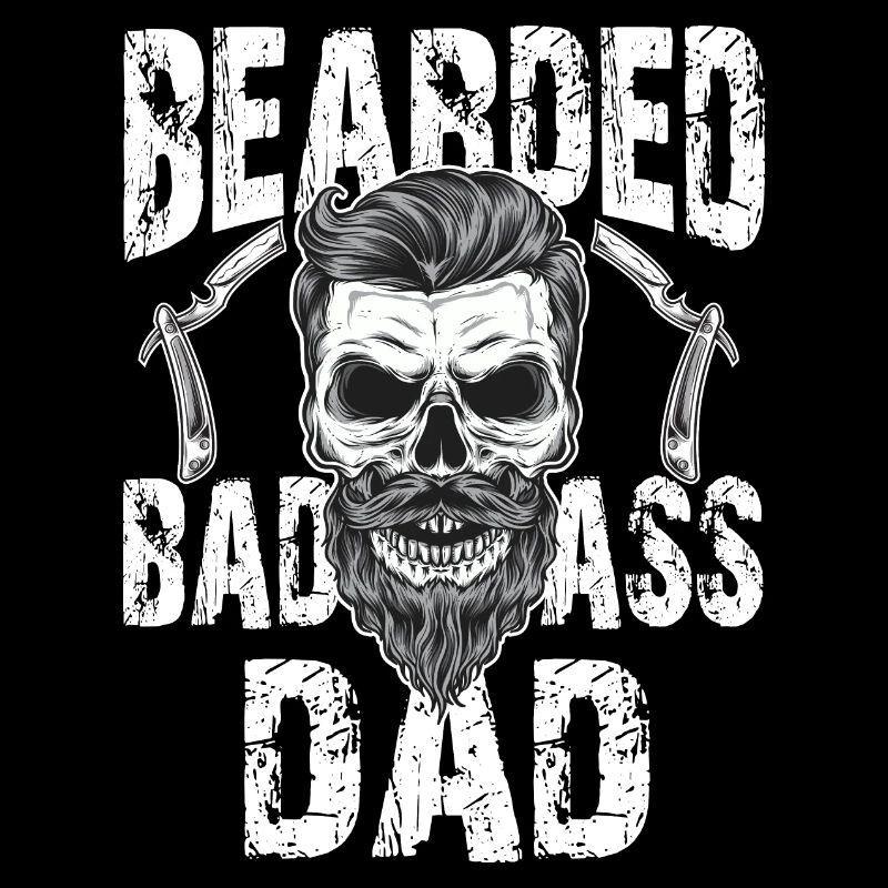 Bearded Daddy Beard Skull Barber Hair Beard