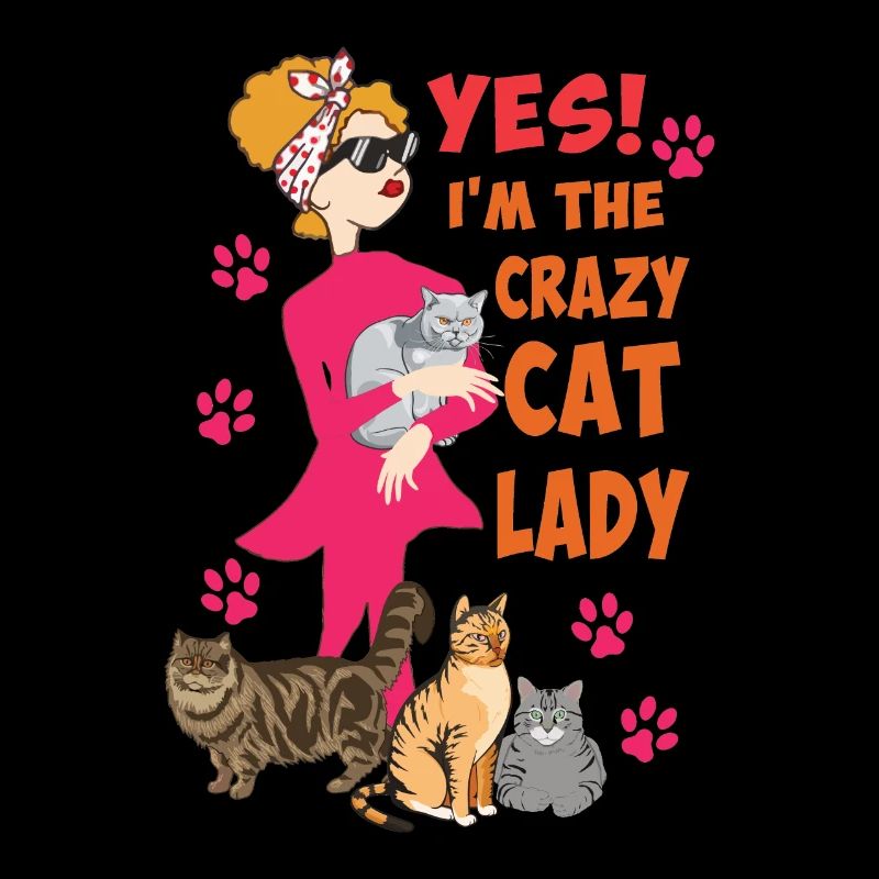 Crazy Cat Lady Katze Katzenmama Geschenkidee