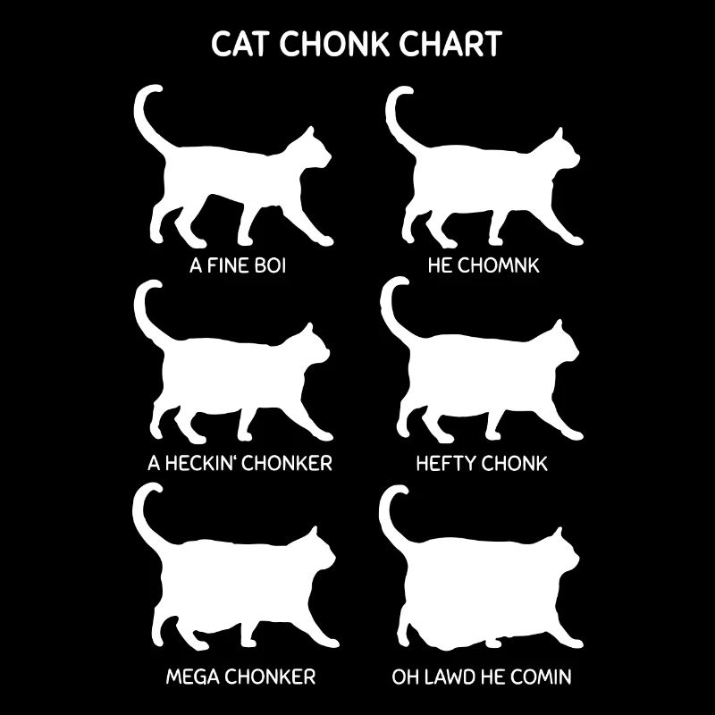Drôle de diagramme de poids de chat idée cadeau