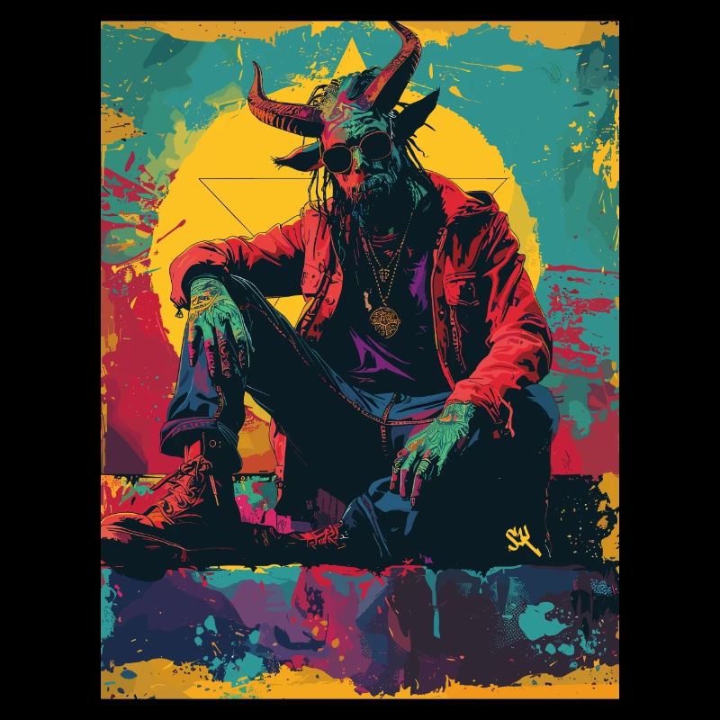 The Devil - Skull, Totenkopf, Teufel