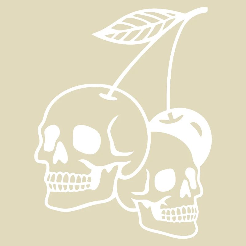 Dunkle Kirsche Schädel Illustration