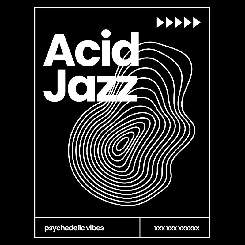 Design eines Acid-Jazz-Musikplakats
