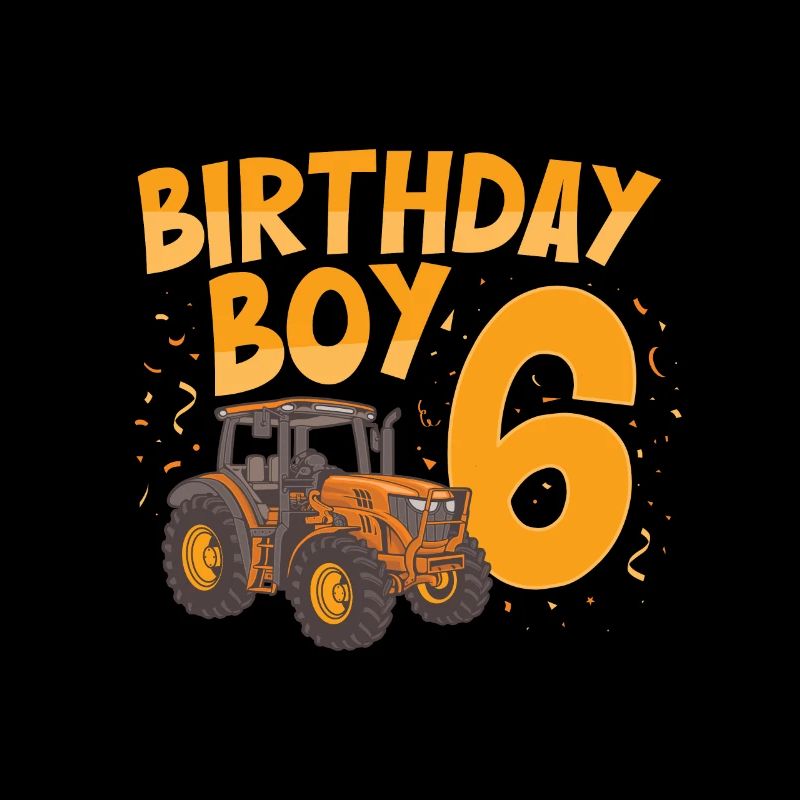 Bithday boy 6 tractor