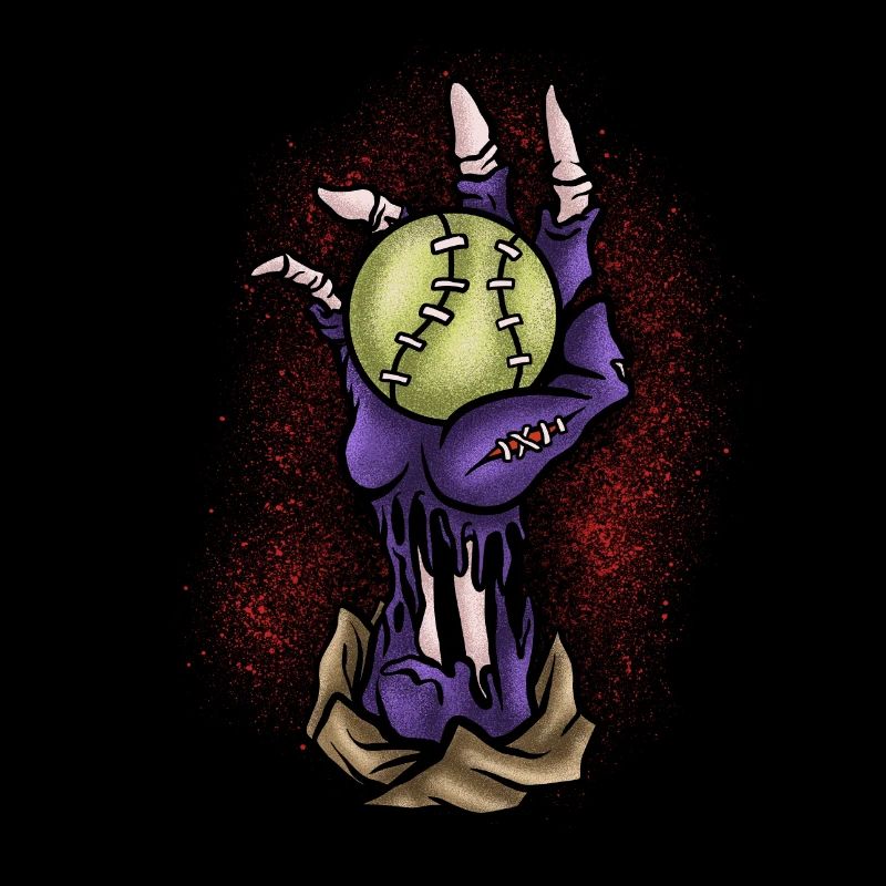 Halloween Gift Baseball Skeleton Killer Horror