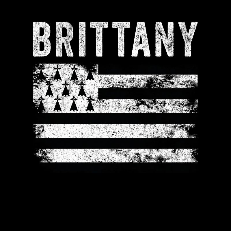 Brittany Flag Distressed - Breton Flag