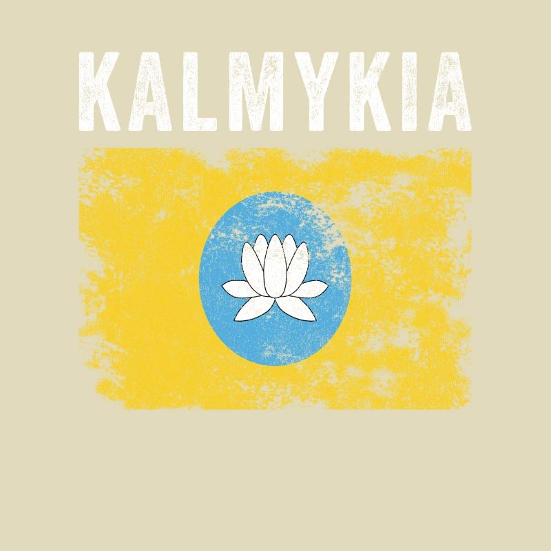 Drapeau Kalmoukie en détresse - Drapeau Kalmouk