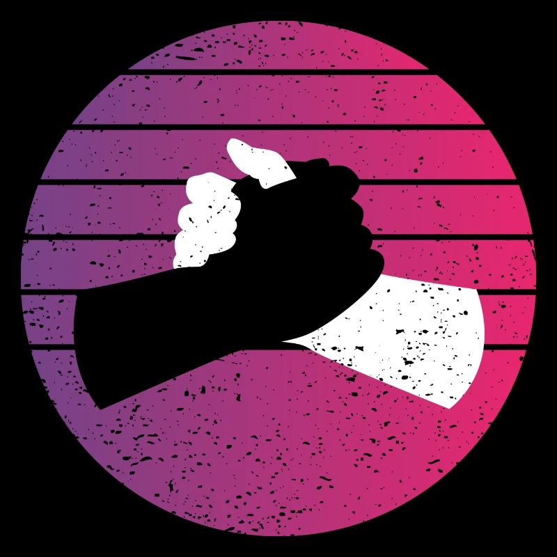 Black White Handshake Retro Style Vintage