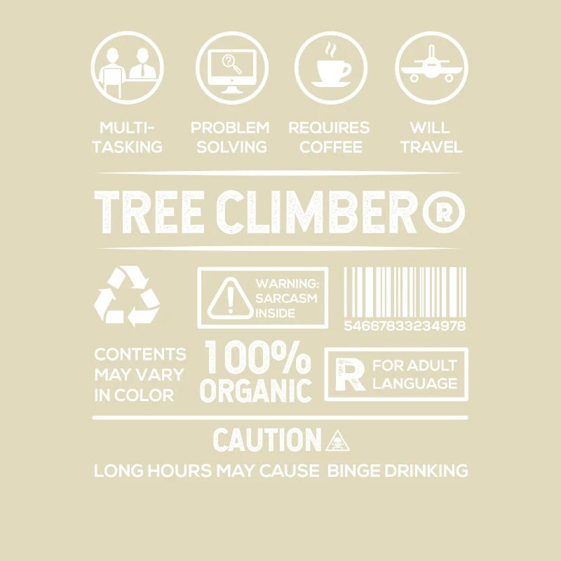 Tree Climbing Arborist Tree Cutter Package Label