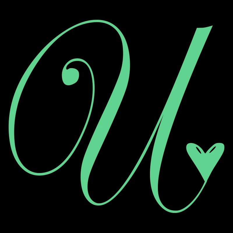 Monogram U Heart Vine