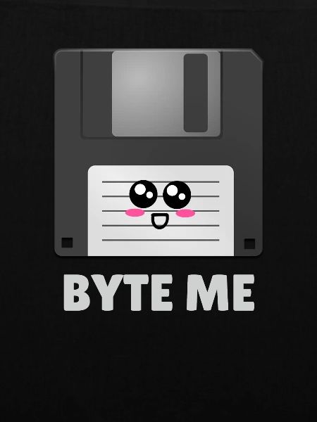 Byte Me Cute Diskette Pun