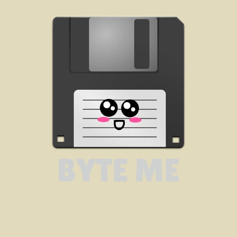 Byte Me Cute Diskette Pun
