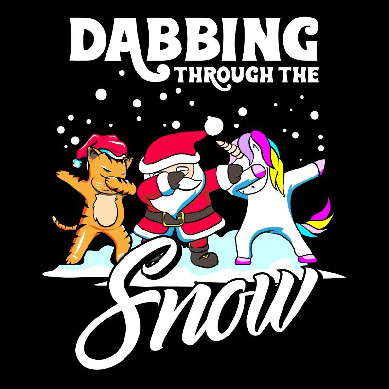 Dabbing Santa Dab Katze Einhorn Weihnachten