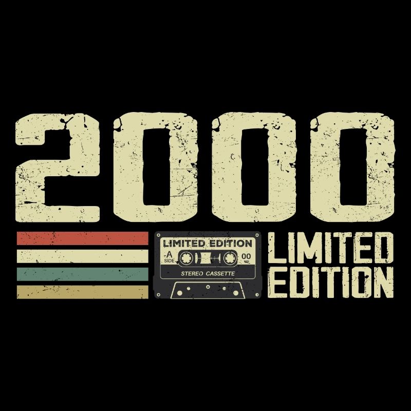 Né en 2000 - Vintage 2000 - 24e Anniversaire Rétro