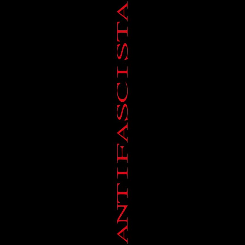 Lettrage antifasciste vertical (étiré)