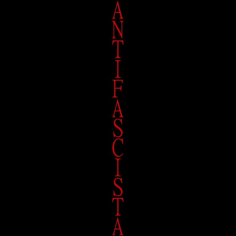 lettrage antifasciste vertical élégant