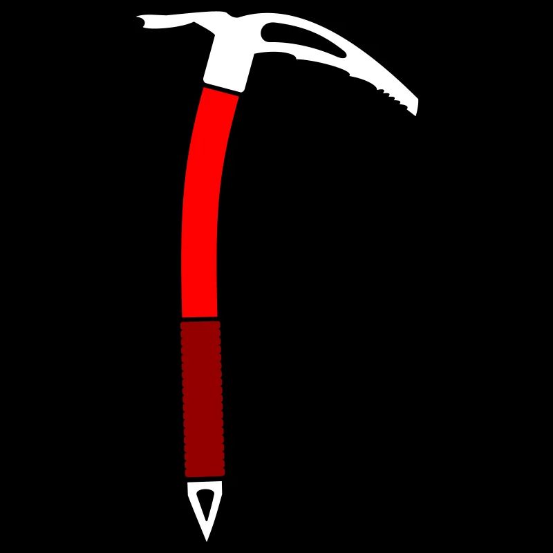 Ice axe three-color vector