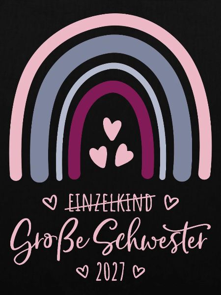 Große Schwester 2027 Boho Regenbogen